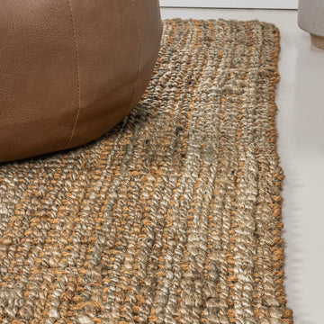 Biot Traditional Rustic Handwoven Jute Area Rug
